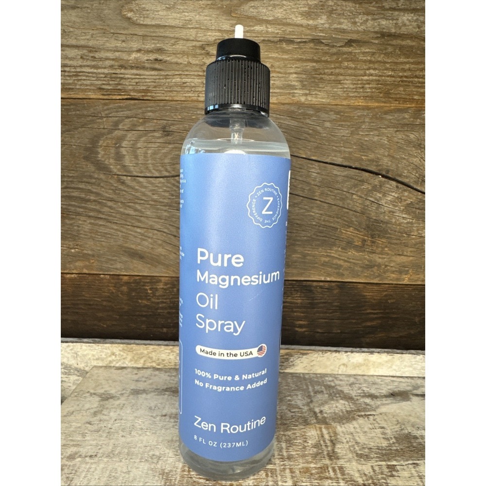 Zen Routine Pure Magnesium Oil Spray - Broken Spray Pump - 8 fl oz. | MSRP = $33